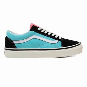 Vans Anaheim Factory Old Skool 36 DX - Naisten Tennarit - Mustat/VaaleanTurkoosi